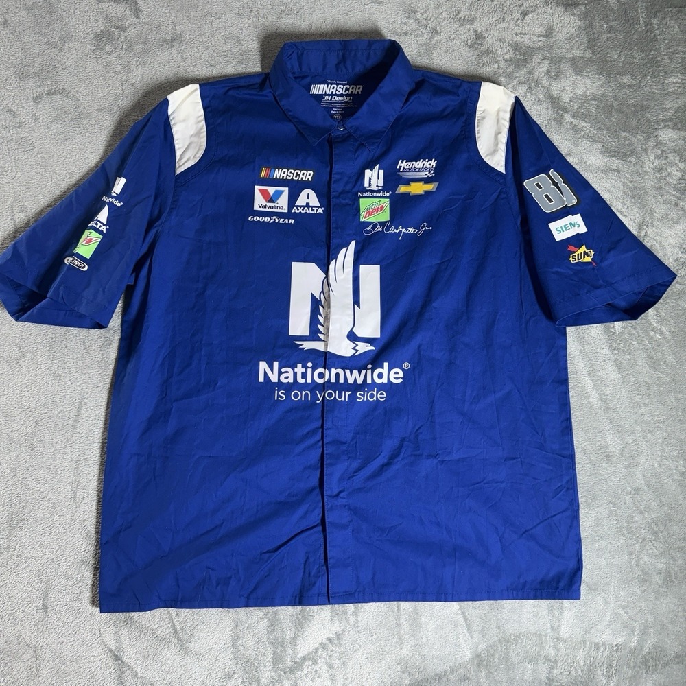Dale Earnhardt Jr #88 NASCAR Pit Crew Button Up Shirt Nationwide 2XL